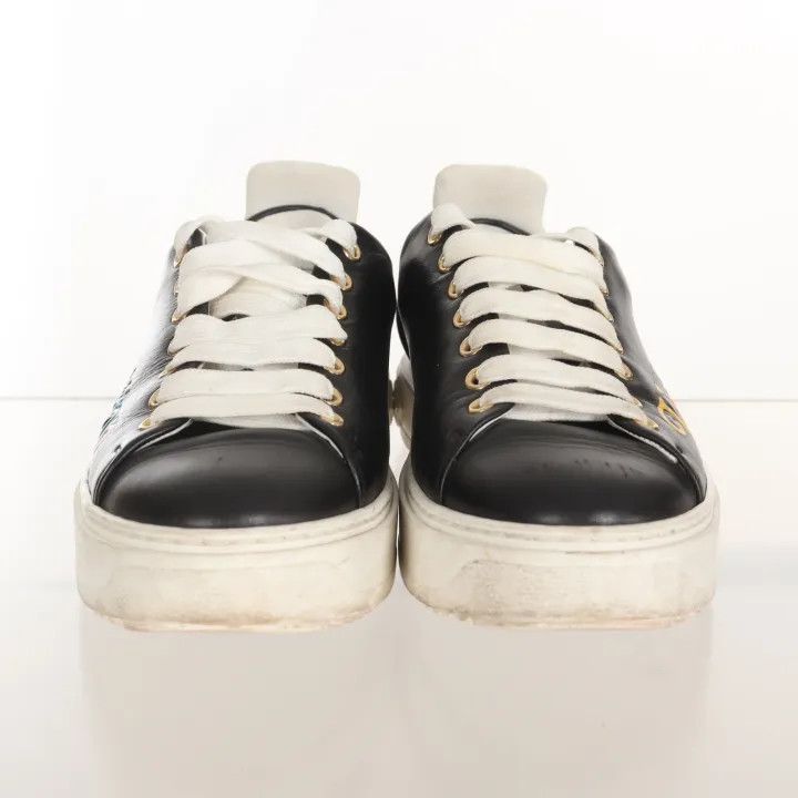 Louis Vuitton Louis Vuitton Black Low-Top Sneakers for Women 0079 Size US 7 / IT 37 - 2 Thumbnail