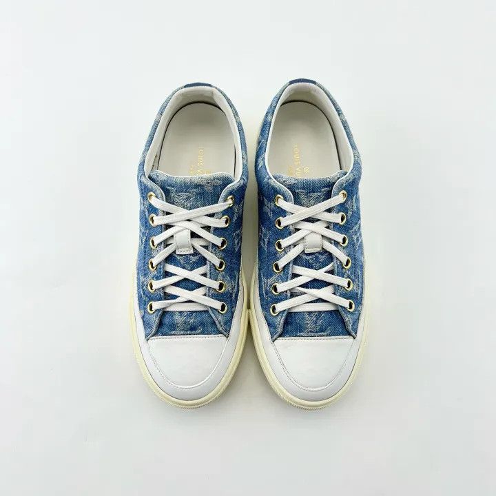 Louis Vuitton Louis Vuitton Stellar Denim Low-top Sneakers 0079 Size US 5 / IT 35 - 2 Thumbnail