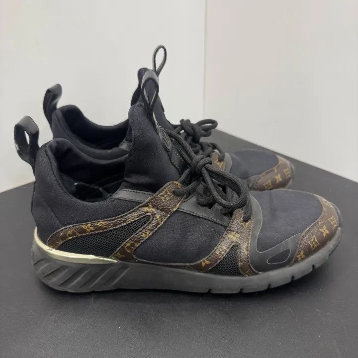 Louis Vuitton Louis Vuitton Aftergame Monogram Black Casual Sneakers 0079 Size US 6 / IT 36 - 6 Thumbnail