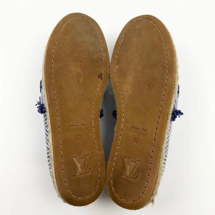 Louis Vuitton Louis Vuitton Blue Canvas Slip-On Fisherman Shoes 0079 Size US 6 / IT 36 - 4 Thumbnail