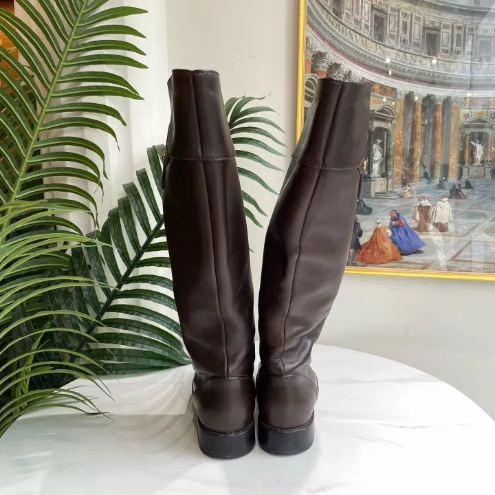 Louis Vuitton Louis Vuitton Leather Mid-Calf Boots in Dark Brown 0079 Size US 6 / IT 36 - 4 Thumbnail