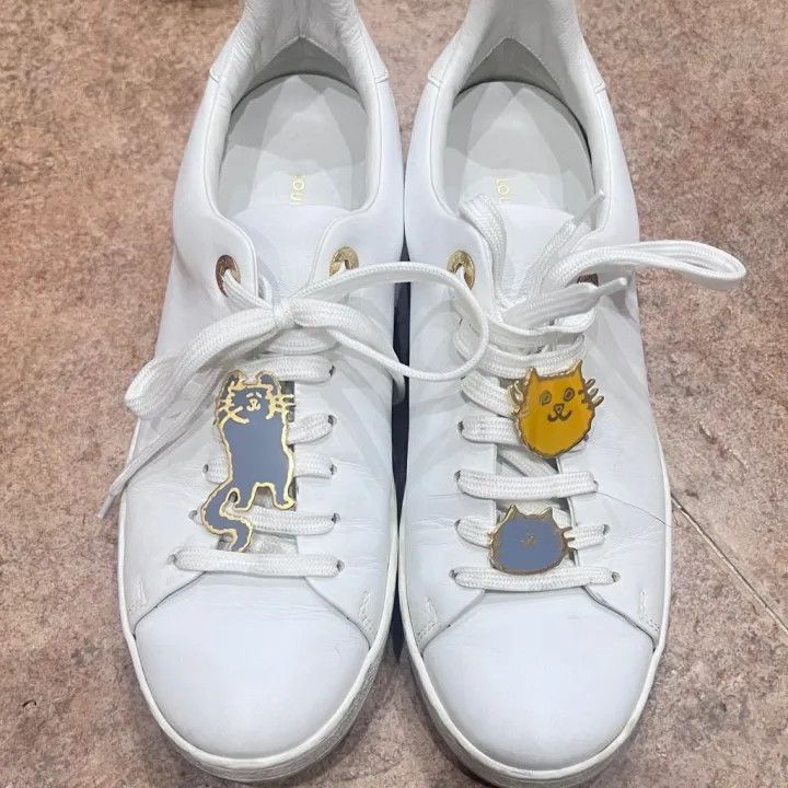 Louis Vuitton Louis Vuitton Cat Illustration White Sneakers 0079 Size US 6 / IT 36 - 2 Thumbnail