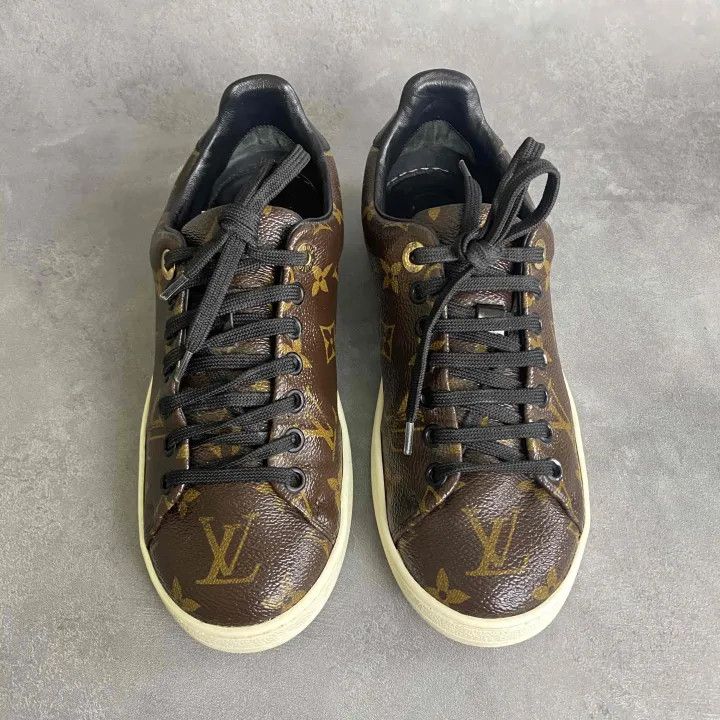 Louis Vuitton Louis Vuitton Frontrow Monogram Low-Top Sneakers 0079 Size US 5 / IT 35 - 2 Thumbnail