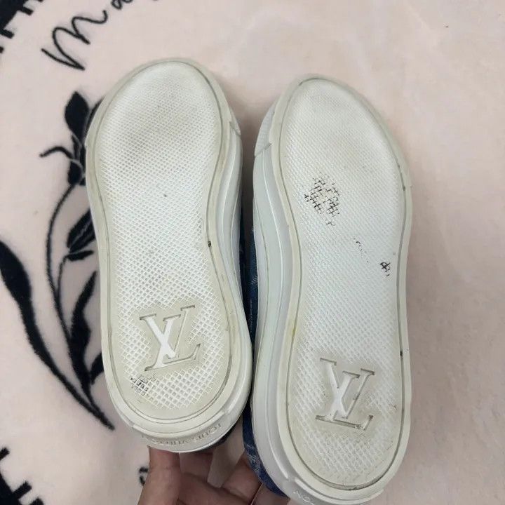 Louis Vuitton Louis Vuitton Stellar Low Top Denim Sneakers 0079 Size US 7 / IT 37 - 4 Thumbnail