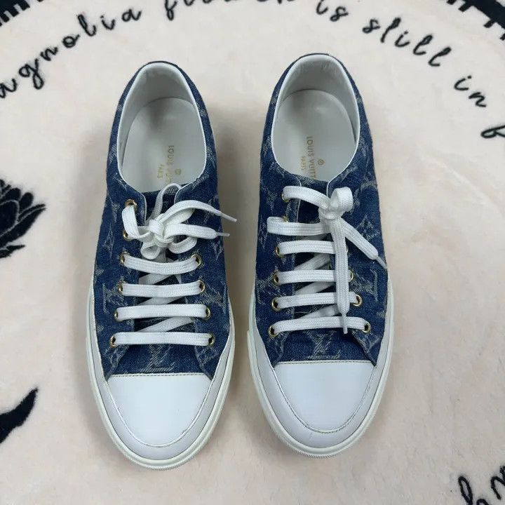 Louis Vuitton Louis Vuitton Stellar Low Top Denim Sneakers 0079 Size US 7 / IT 37 - 2 Thumbnail