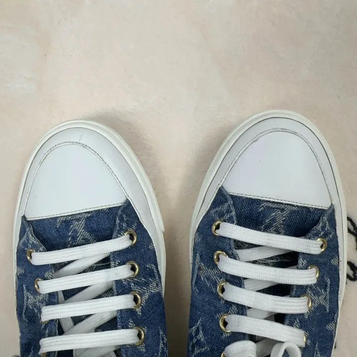 Louis Vuitton Louis Vuitton Stellar Low Top Denim Sneakers 0079 Size US 7 / IT 37 - 6 Thumbnail