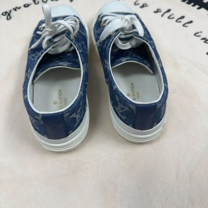 Louis Vuitton Louis Vuitton Stellar Low Top Denim Sneakers 0079 Size US 7 / IT 37 - 3 Thumbnail
