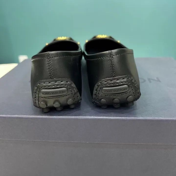 Louis Vuitton Louis Vuitton Classic Black Leather Loafers 0079 Size US 6 / IT 36 - 3 Thumbnail