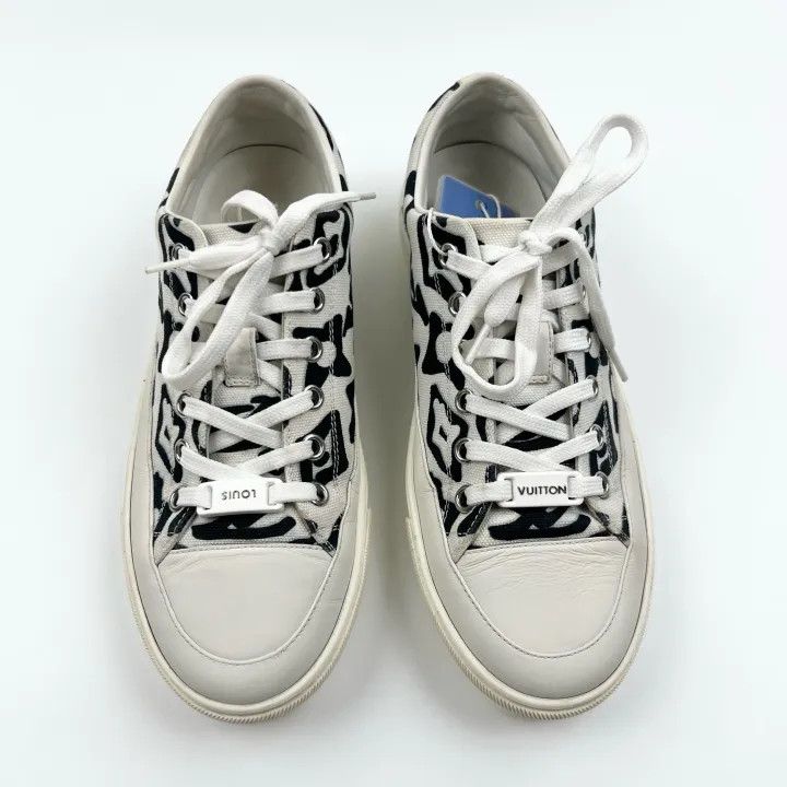 Louis Vuitton Stellar Black and White Casual Sneakers 0079 Low Top Sneakers