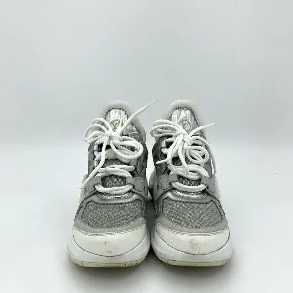 Louis Vuitton Louis Vuitton Silver Archlight Sneakers for Women 0079 Size US 6 / IT 36 - 2 Thumbnail