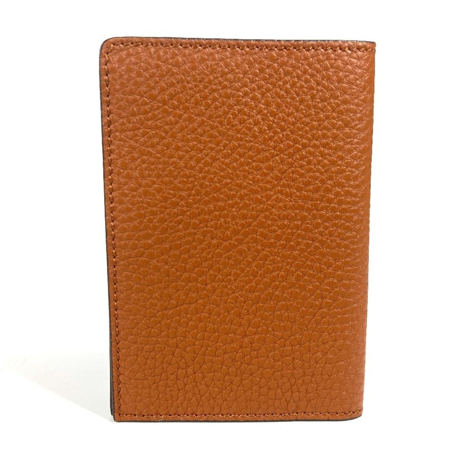 Fendi FENDI Logo Passport Cover Stationery Case Leather Men's Women's Brown Like New Size ONE SIZE - 2 Thumbnail