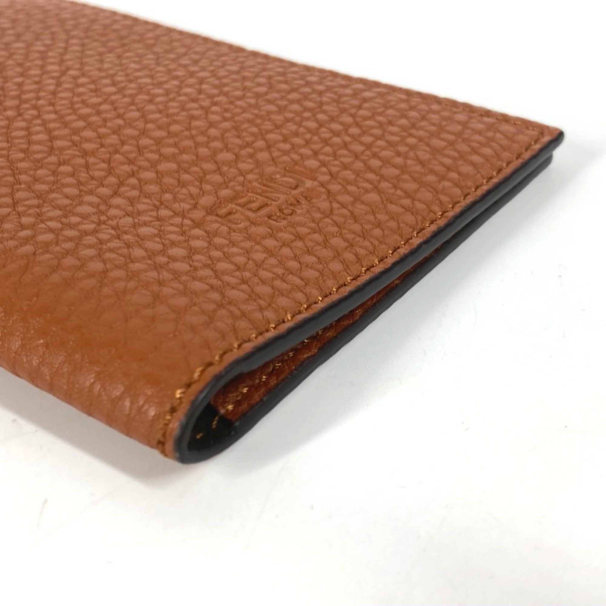 Fendi FENDI Logo Passport Cover Stationery Case Leather Men's Women's Brown Like New Size ONE SIZE - 6 Thumbnail
