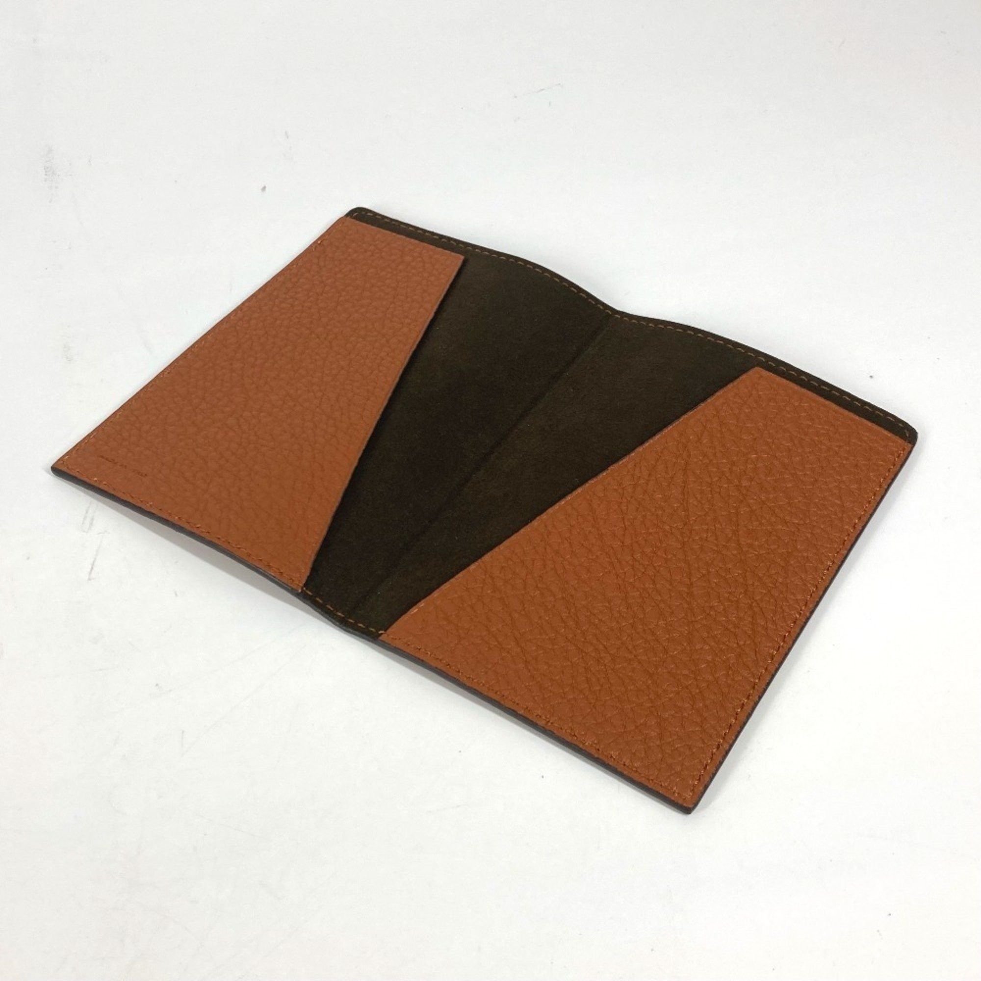 Fendi FENDI Logo Passport Cover Stationery Case Leather Men's Women's Brown Like New Size ONE SIZE - 8 Thumbnail