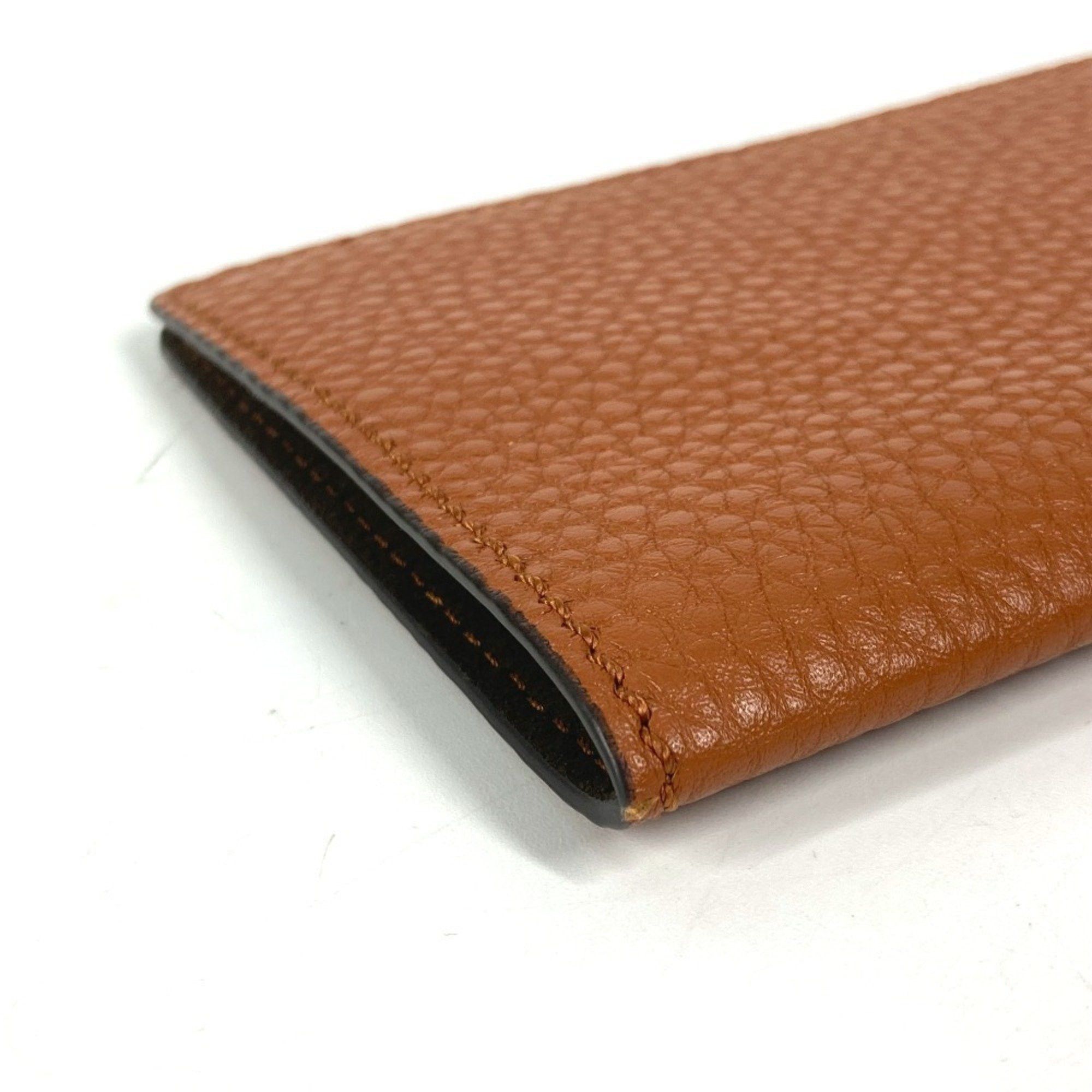 Fendi FENDI Logo Passport Cover Stationery Case Leather Men's Women's Brown Like New Size ONE SIZE - 5 Thumbnail