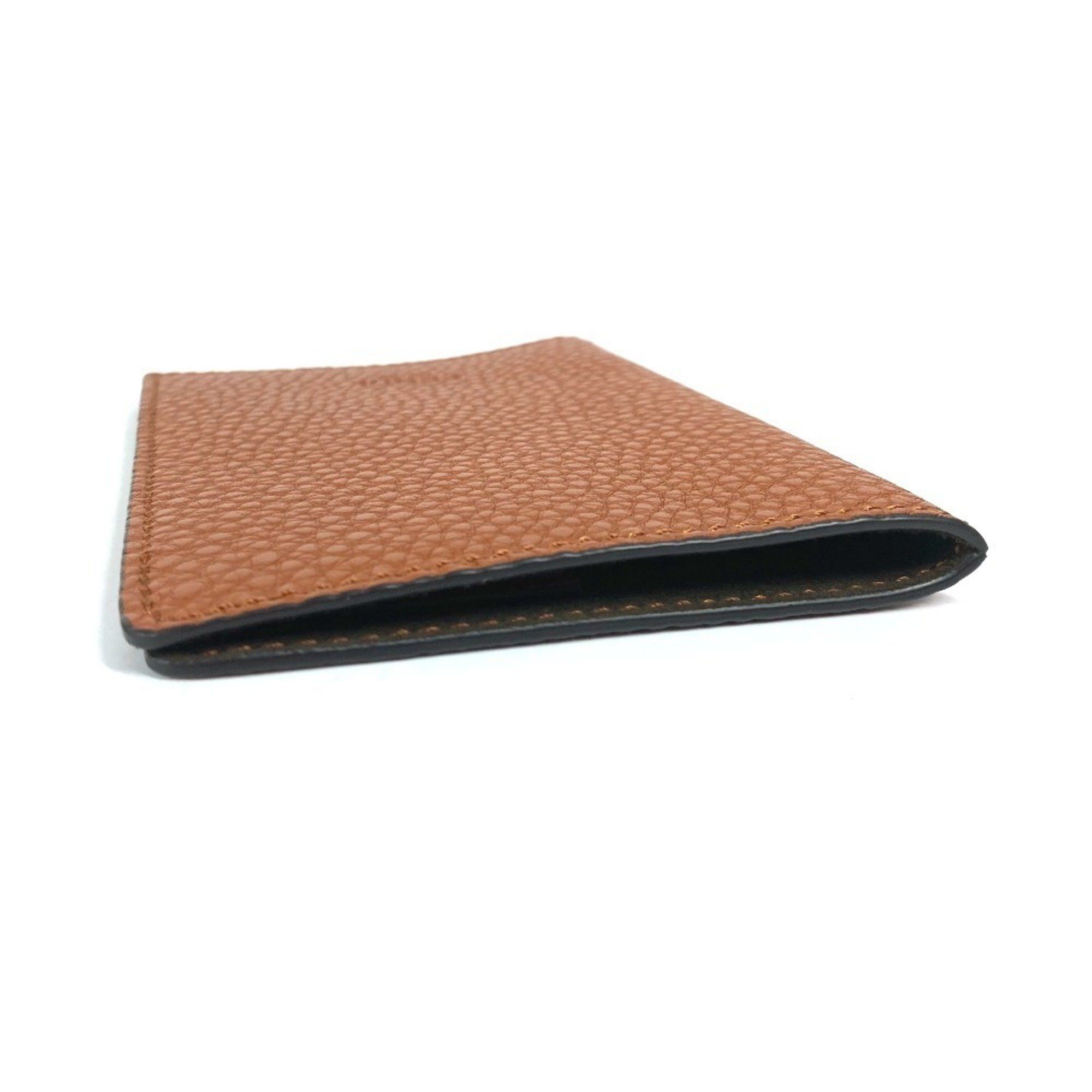 Fendi FENDI Logo Passport Cover Stationery Case Leather Men's Women's Brown Like New Size ONE SIZE - 4 Thumbnail