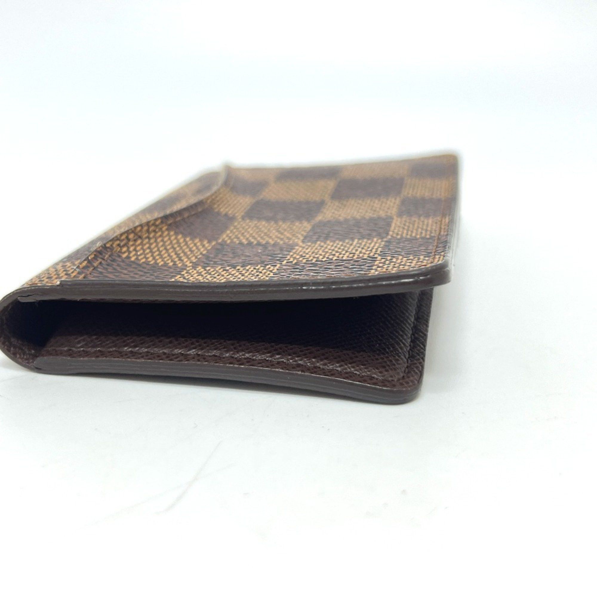 Louis Vuitton LOUIS VUITTON M60502 Organizer de Poche Business Card Holder IC Case Holder/Card Damier Canvas Women's Ebene Brown Size ONE SIZE - 3 Thumbnail