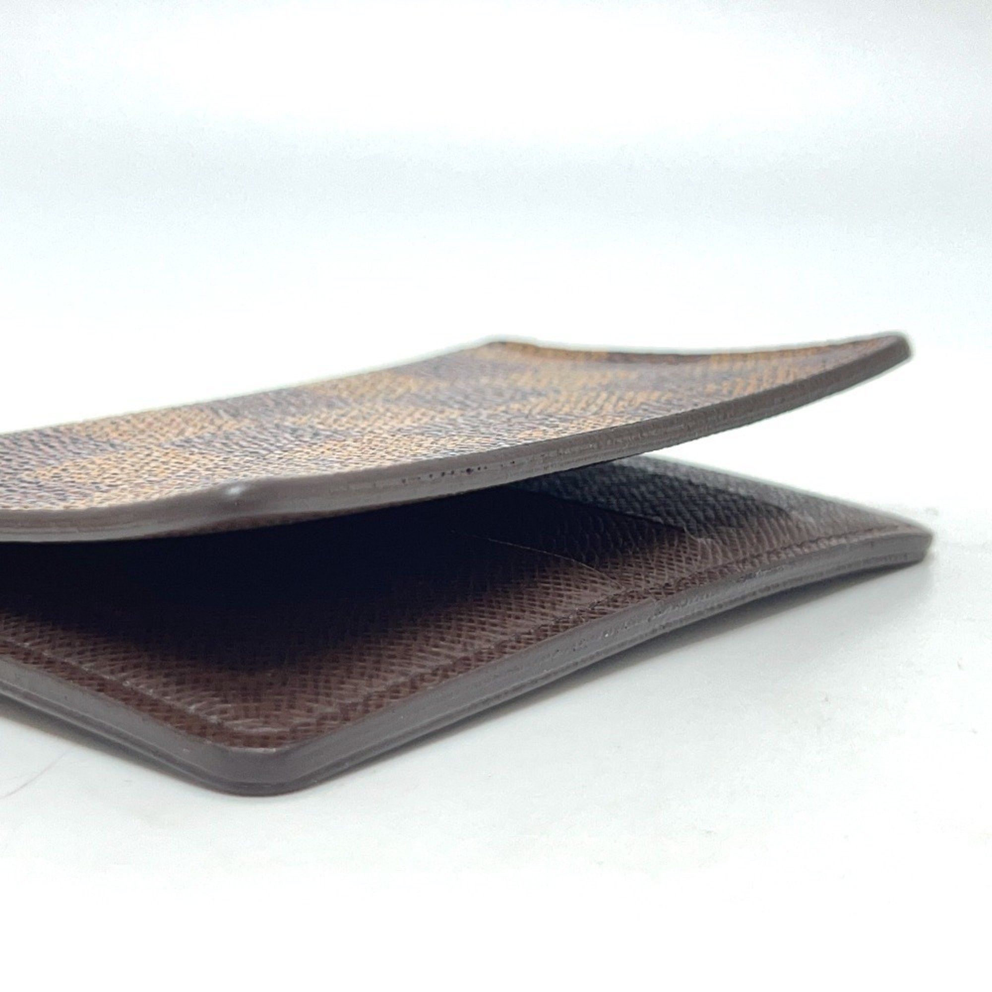 Louis Vuitton LOUIS VUITTON M60502 Organizer de Poche Business Card Holder IC Case Holder/Card Damier Canvas Women's Ebene Brown Size ONE SIZE - 4 Thumbnail