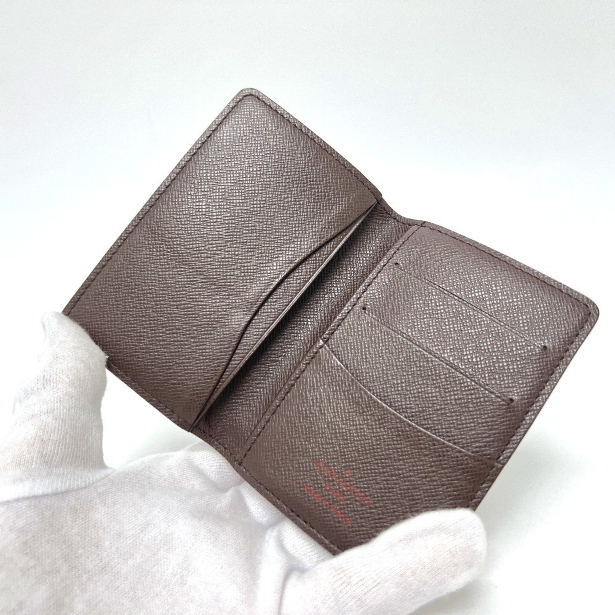 Louis Vuitton LOUIS VUITTON M60502 Organizer de Poche Business Card Holder IC Case Holder/Card Damier Canvas Women's Ebene Brown Size ONE SIZE - 5 Thumbnail