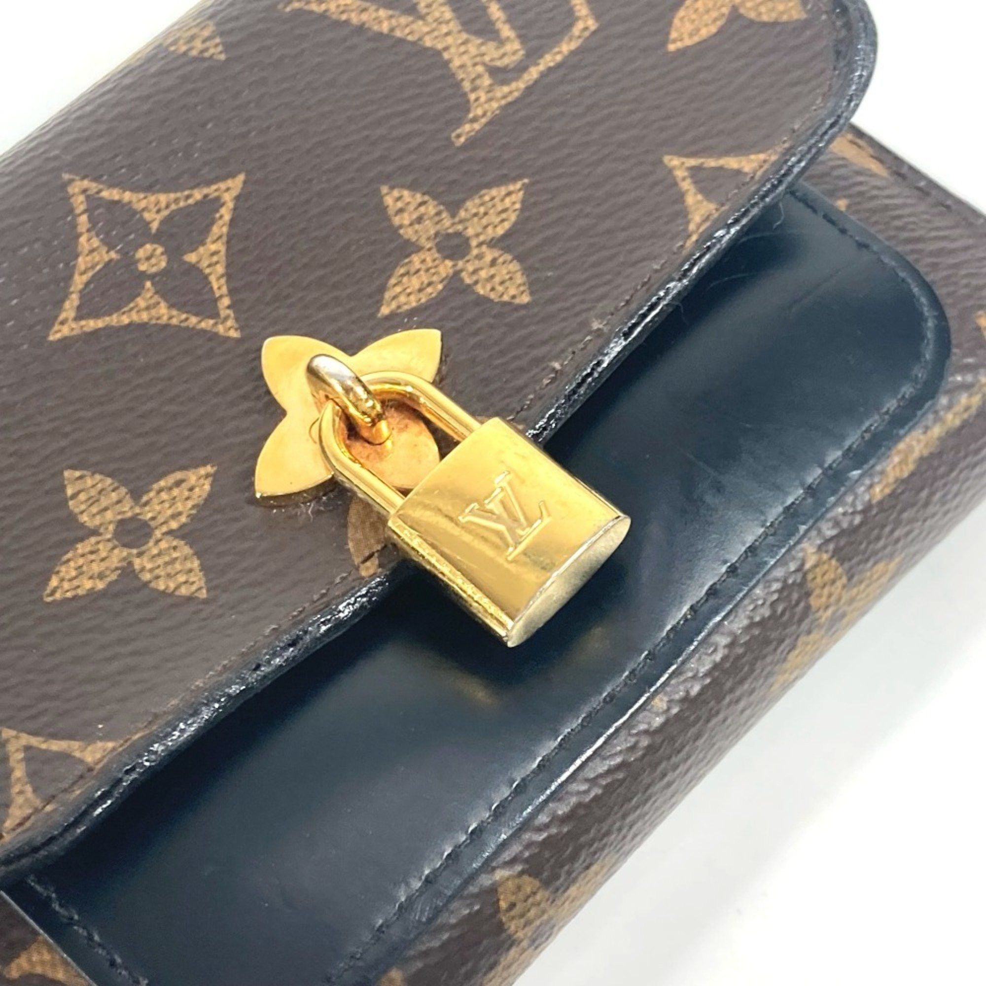 Louis Vuitton LOUIS VUITTON M62578 Monogram Portefeuille Flower Compact Wallet Tri-fold Canvas Women's Brown Size ONE SIZE - 7 Thumbnail