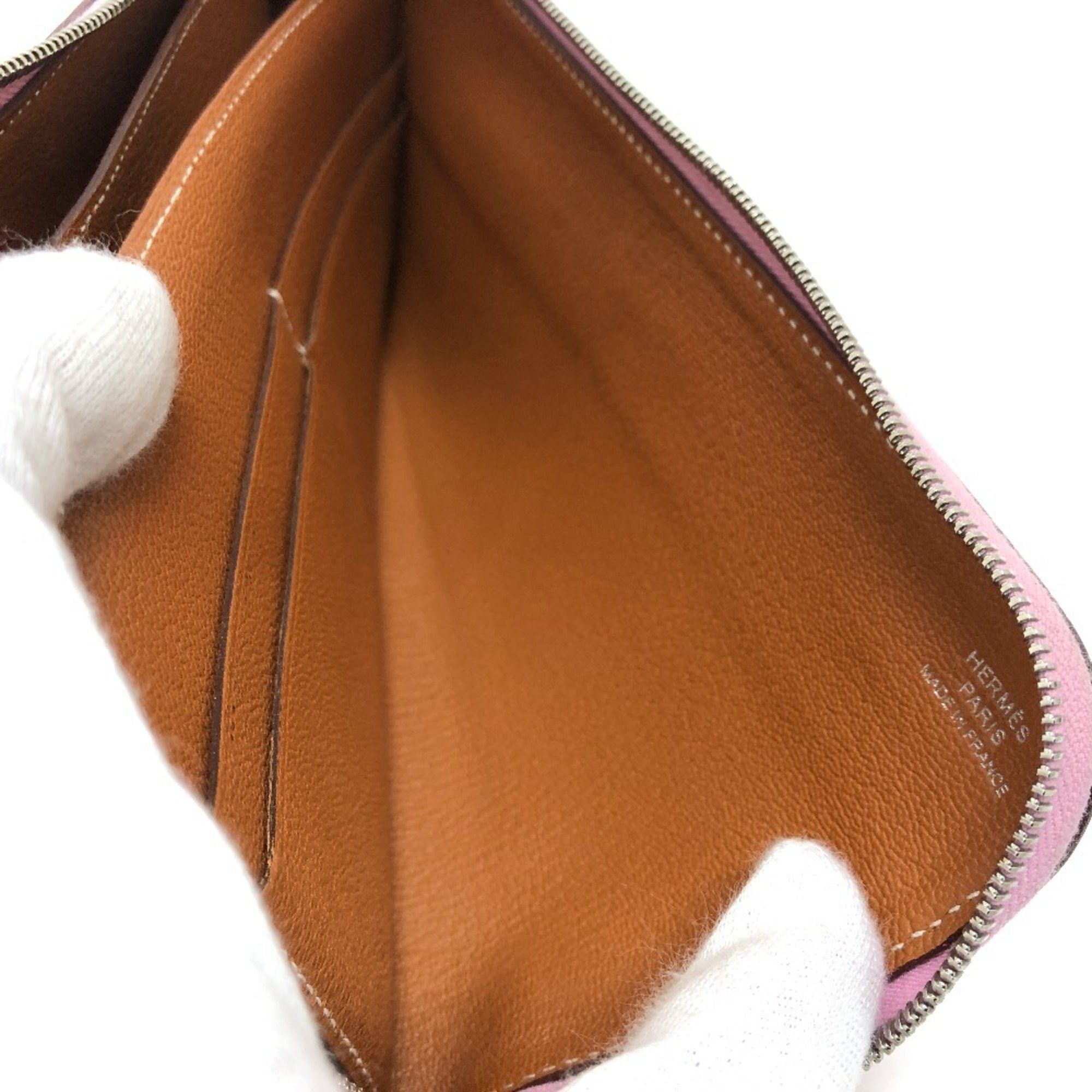 Hermes Hermes Remix Combine Duo Long Wallet Epson Women's Mauve Sylvestre x Lime Pink Size ONE SIZE - 10 Thumbnail