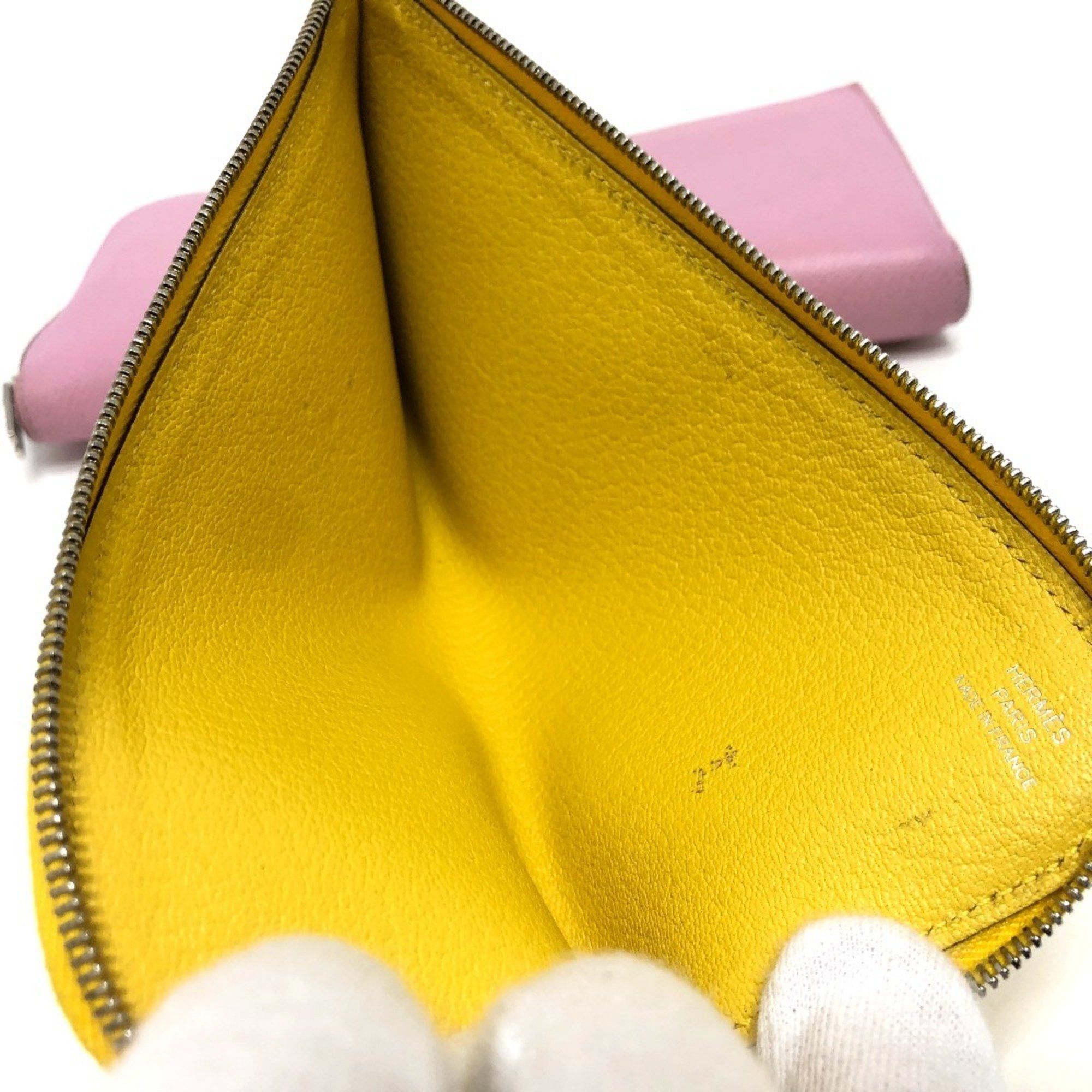 Hermes Hermes Remix Combine Duo Long Wallet Epson Women's Mauve Sylvestre x Lime Pink Size ONE SIZE - 16 Thumbnail