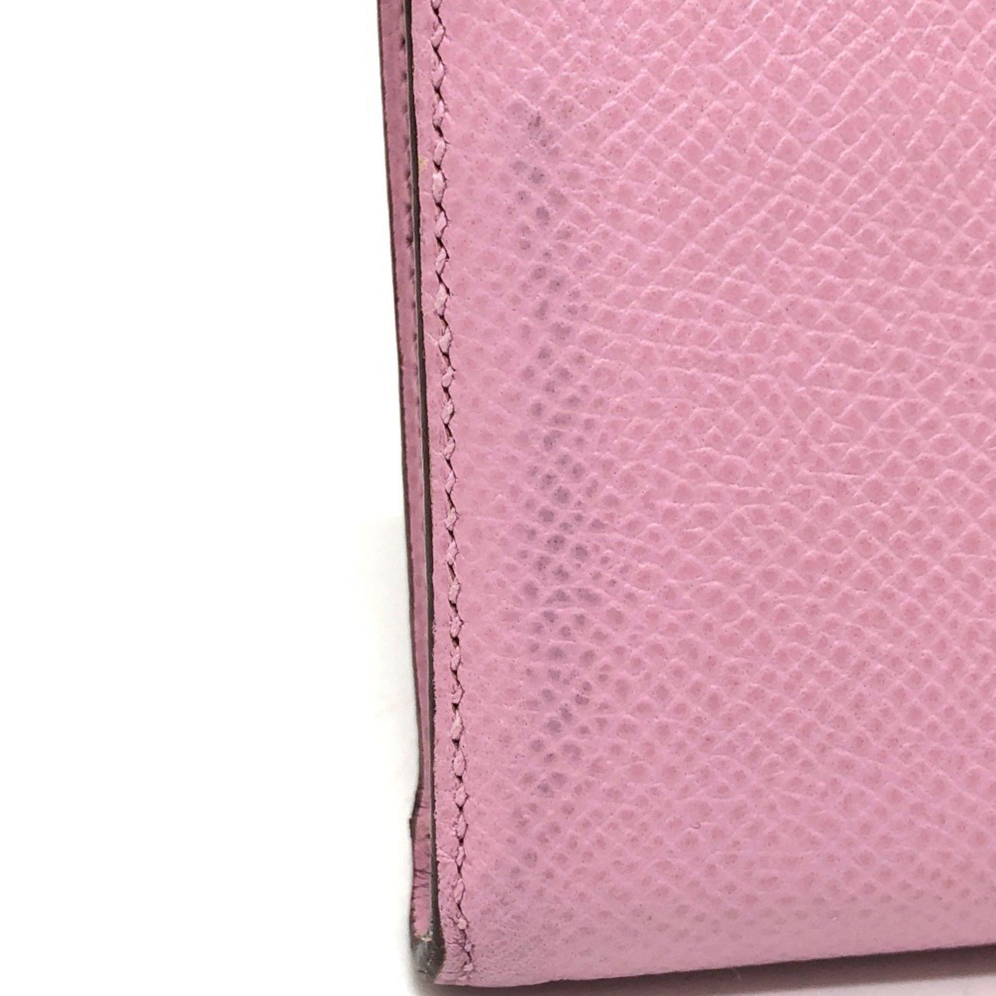 Hermes Hermes Remix Combine Duo Long Wallet Epson Women's Mauve Sylvestre x Lime Pink Size ONE SIZE - 3 Thumbnail