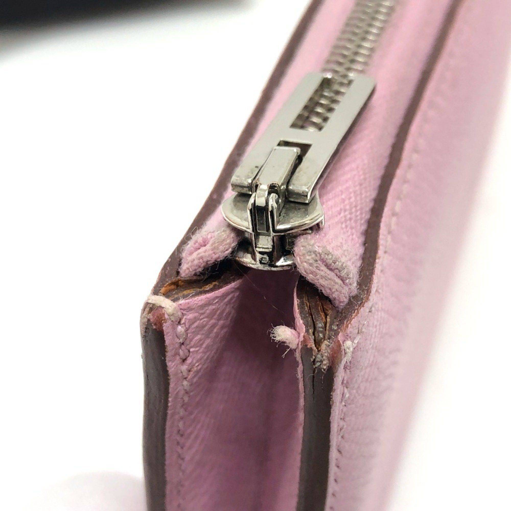 Hermes Hermes Remix Combine Duo Long Wallet Epson Women's Mauve Sylvestre x Lime Pink Size ONE SIZE - 4 Thumbnail