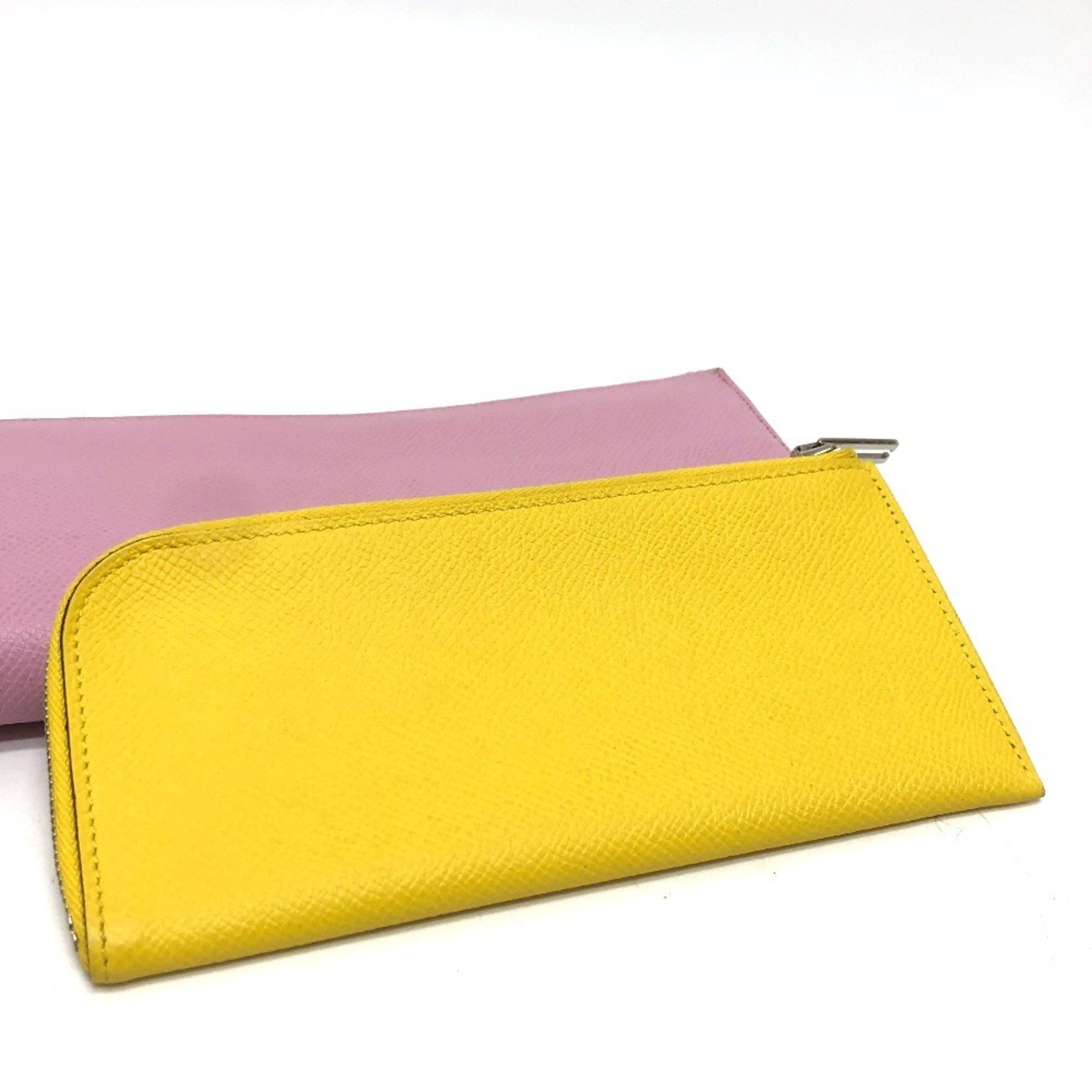 Hermes Hermes Remix Combine Duo Long Wallet Epson Women's Mauve Sylvestre x Lime Pink Size ONE SIZE - 12 Thumbnail
