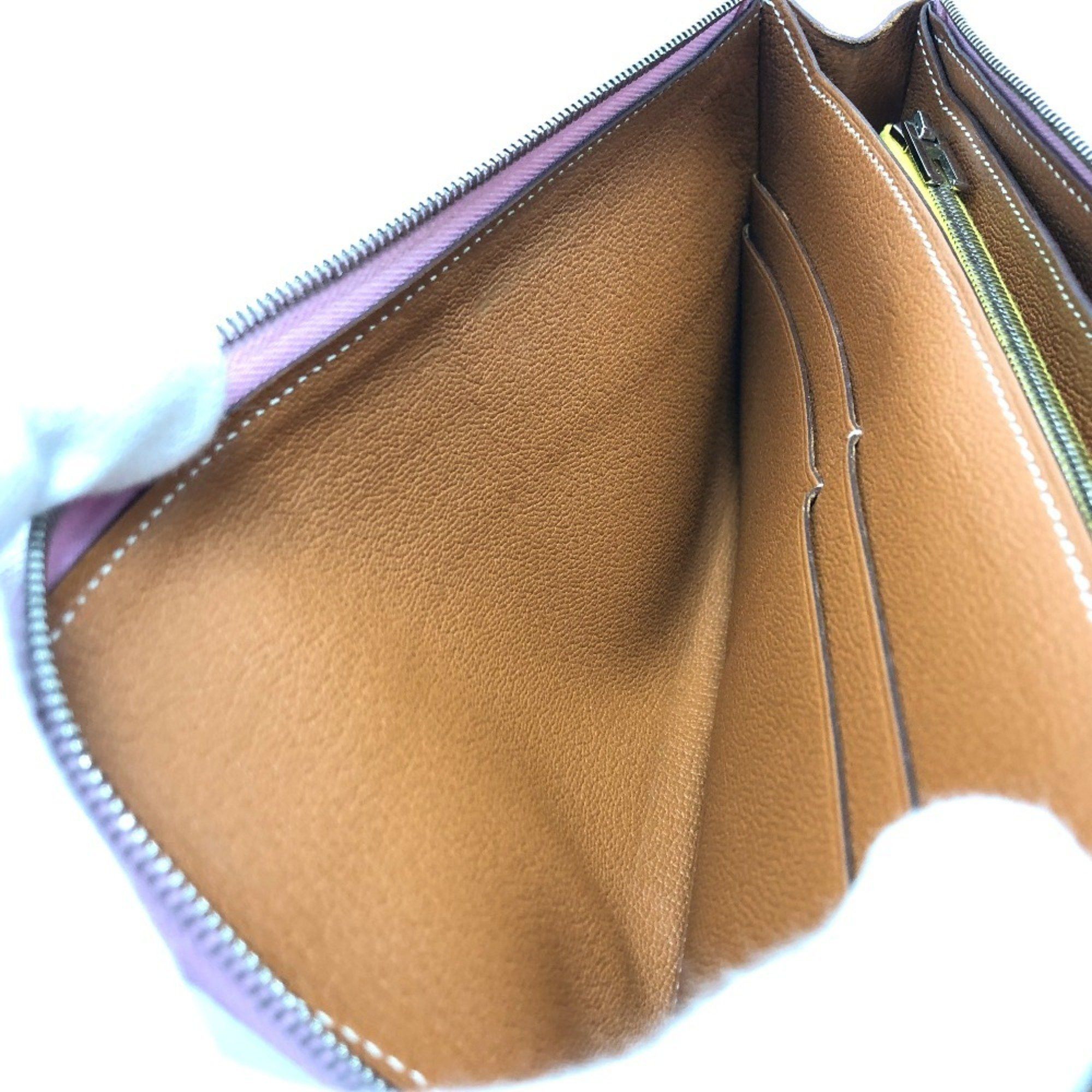 Hermes Hermes Remix Combine Duo Long Wallet Epson Women's Mauve Sylvestre x Lime Pink Size ONE SIZE - 8 Thumbnail