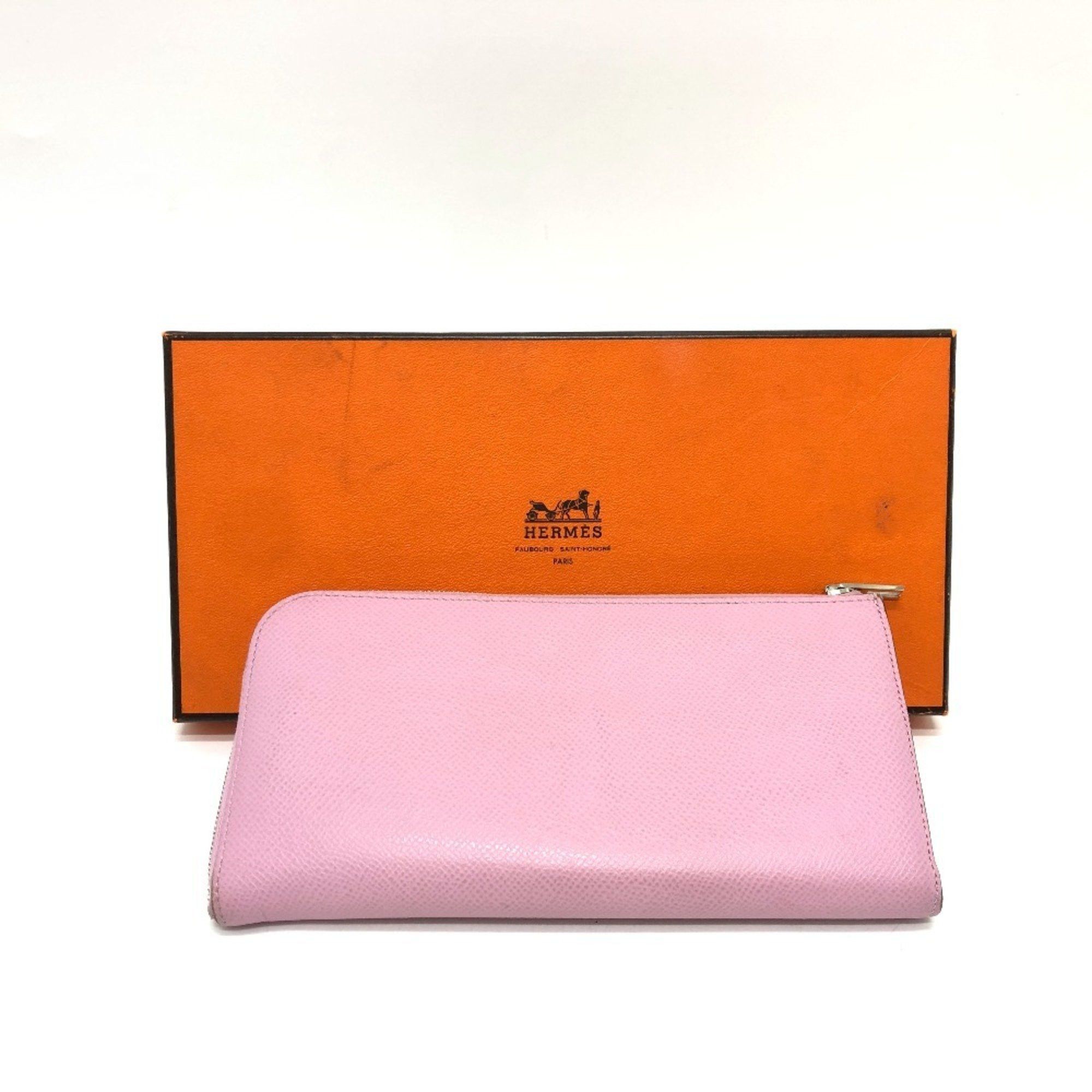 Hermes Hermes Remix Combine Duo Long Wallet Epson Women's Mauve Sylvestre x Lime Pink Size ONE SIZE - 17 Thumbnail