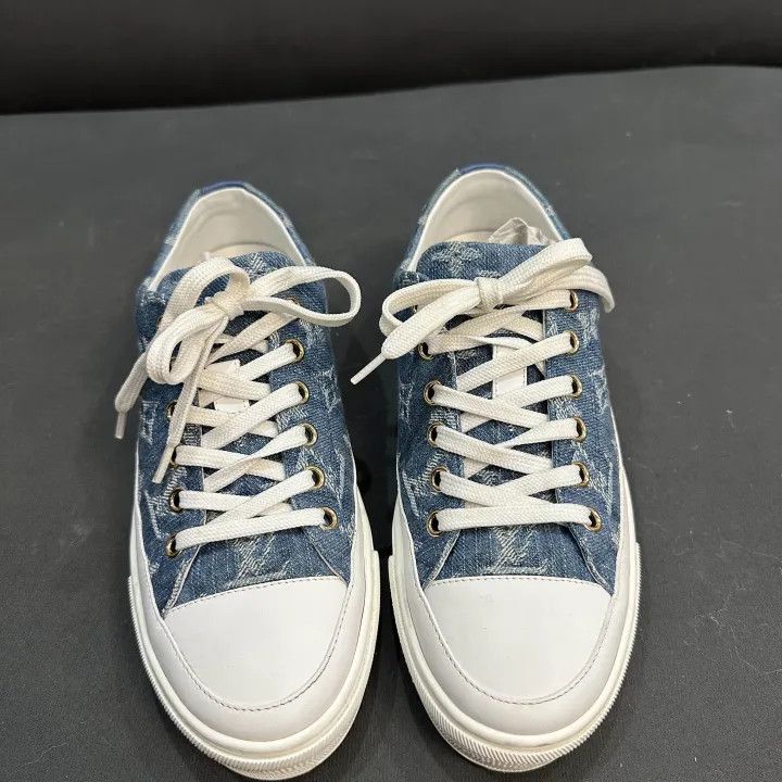Louis Vuitton Louis Vuitton Stellar Casual Denim Sneakers for Women 0079 Size US 6 / IT 36 - 2 Thumbnail