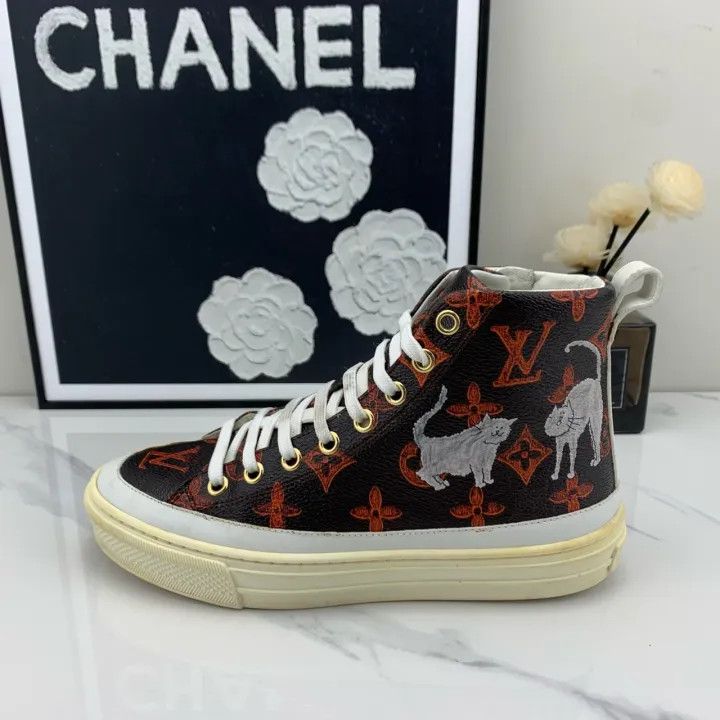 Louis Vuitton Louis Vuitton Brown Stellar Sneakers for Women 0079 Size US 4 / IT 34 - 6 Thumbnail