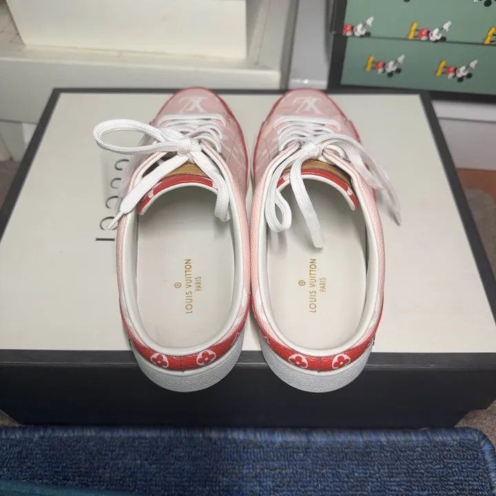 Louis Vuitton Louis Vuitton Pink Leather Open-Back Loafers 0079 Size US 6 / IT 36 - 2 Thumbnail