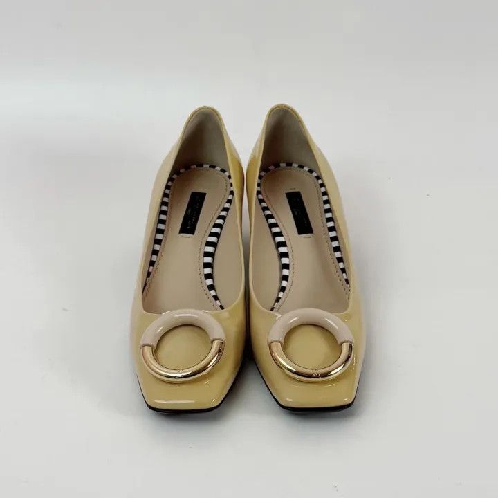 Louis Vuitton Louis Vuitton Yellow Gradient Block Heels 0079 Size US 7 / IT 37 - 2 Thumbnail