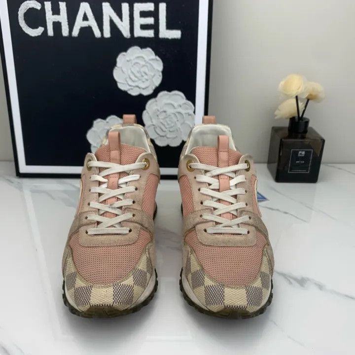Louis Vuitton Louis Vuitton Run Away Pink Low-Top Sneakers 0079 Size US 5 / IT 35 - 2 Thumbnail