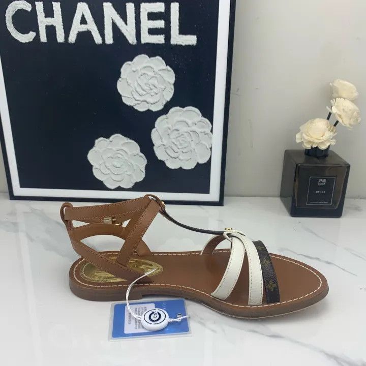 Louis Vuitton Louis Vuitton Brown Leather Casual Sandals for Women 0079 Size US 6 / IT 36 - 5 Thumbnail