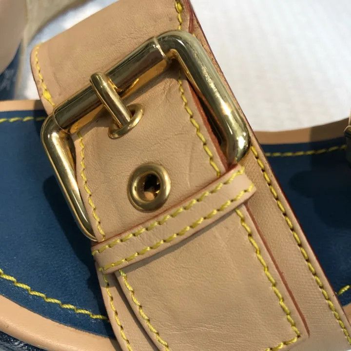 Louis Vuitton Louis Vuitton Classic Monogram Wedge Sandals 0079 Size US 8 / IT 38 - 13 Thumbnail