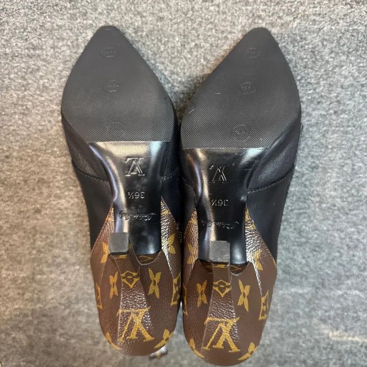 Louis Vuitton Louis Vuitton Janet Black Leather Ankle Boots 0079 Size US 6 / IT 36 - 4 Thumbnail