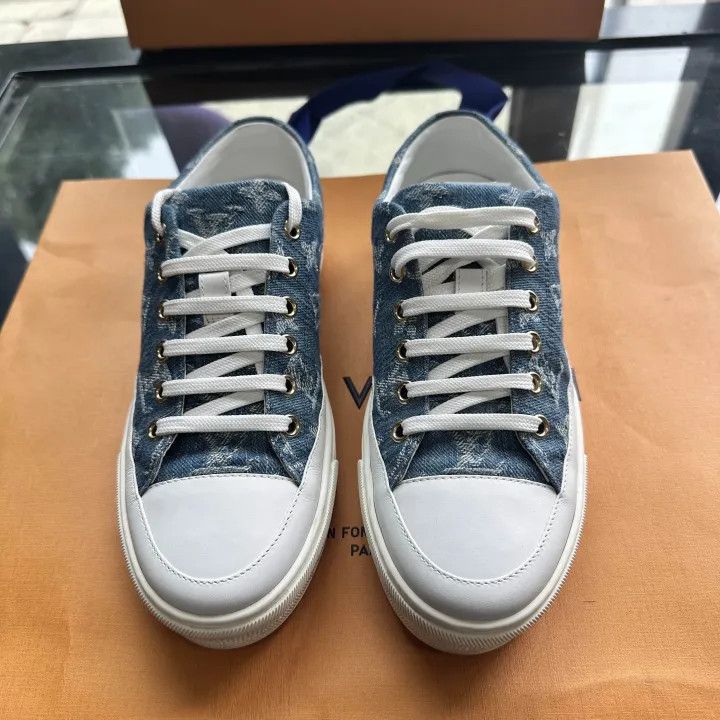 Louis Vuitton Louis Vuitton Stylish Blue Denim Sneakers 0079 Size US 6 / IT 36 - 2 Thumbnail