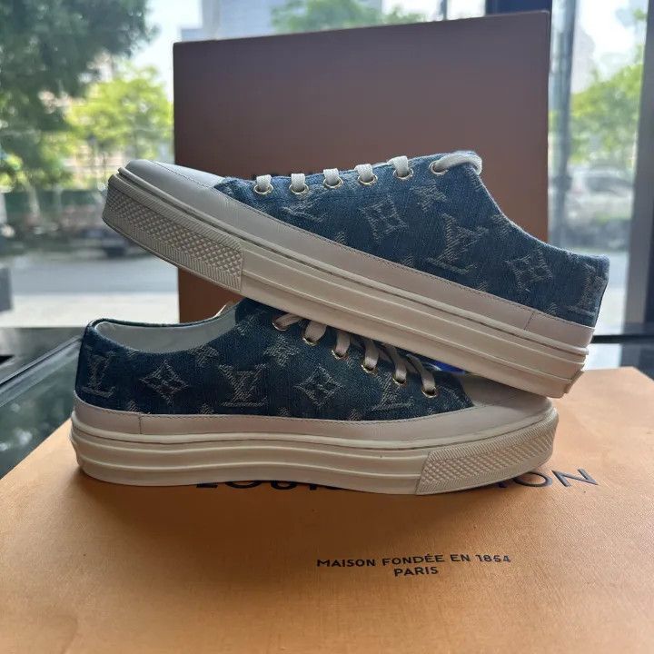 Louis Vuitton Louis Vuitton Stylish Blue Denim Sneakers 0079 Size US 6 / IT 36 - 7 Thumbnail