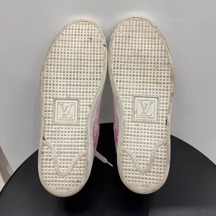 Louis Vuitton Louis Vuitton Frontrow Pink Leather Low Sneakers 0079 Size US 6 / IT 36 - 4 Thumbnail