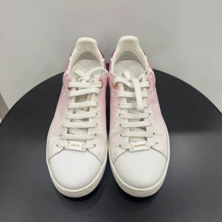 Louis Vuitton Louis Vuitton Frontrow Pink Leather Low Sneakers 0079 Size US 6 / IT 36 - 2 Thumbnail