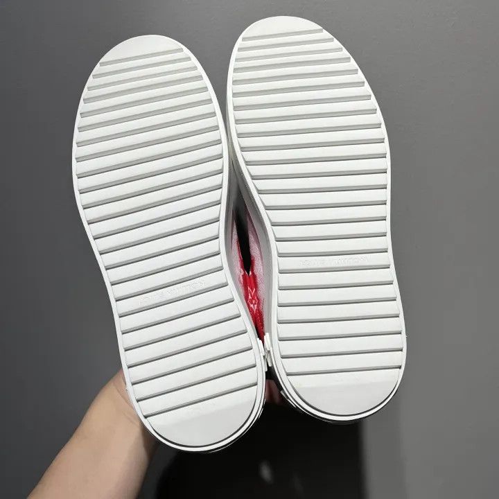 Louis Vuitton Louis Vuitton Red and White Casual Sneakers 0079 Size US 6 / IT 36 - 4 Thumbnail