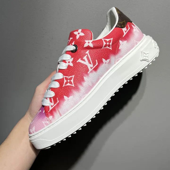 Louis Vuitton Louis Vuitton Red and White Casual Sneakers 0079 Size US 6 / IT 36 - 14 Thumbnail