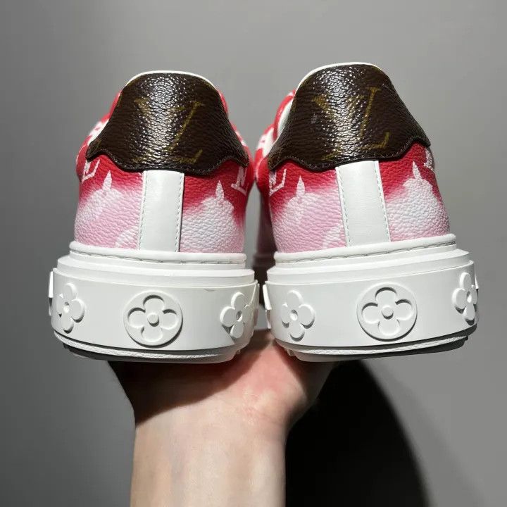 Louis Vuitton Louis Vuitton Red and White Casual Sneakers 0079 Size US 6 / IT 36 - 3 Thumbnail