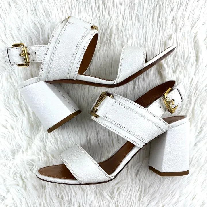 Louis Vuitton Louis Vuitton White Leather Strap Sandals for Women 0079 Size US 6 / IT 36 - 5 Thumbnail