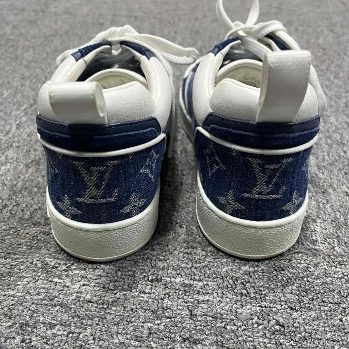 Louis Vuitton Louis Vuitton Denim Monogram Casual Sneakers 0079 Size US 5 / IT 35 - 2 Thumbnail