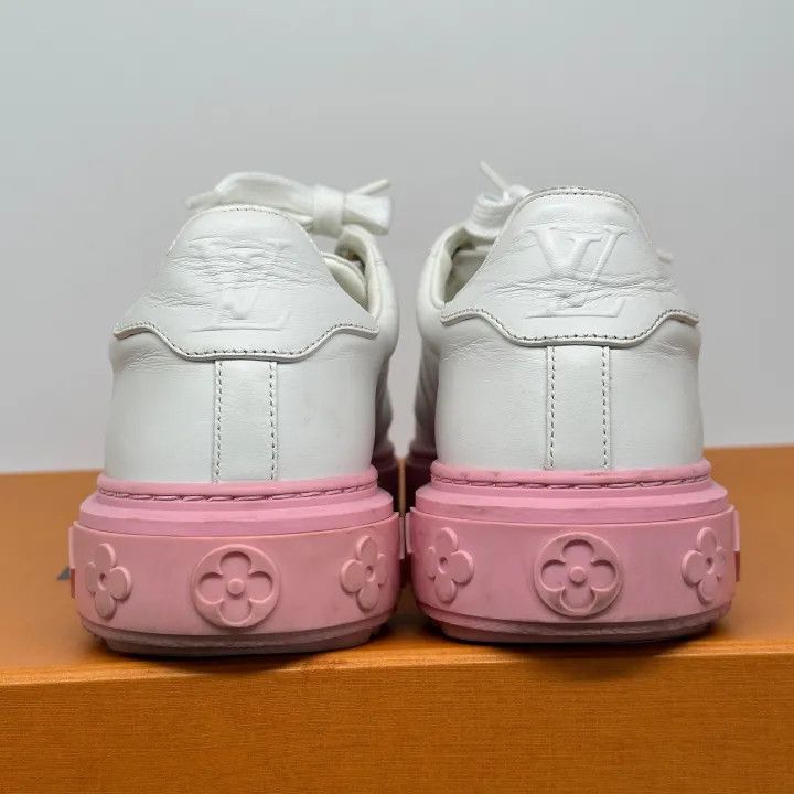 Louis Vuitton Louis Vuitton Time Out Low-Top Sneakers in White Pink 0079 Size US 6 / IT 36 - 2 Thumbnail