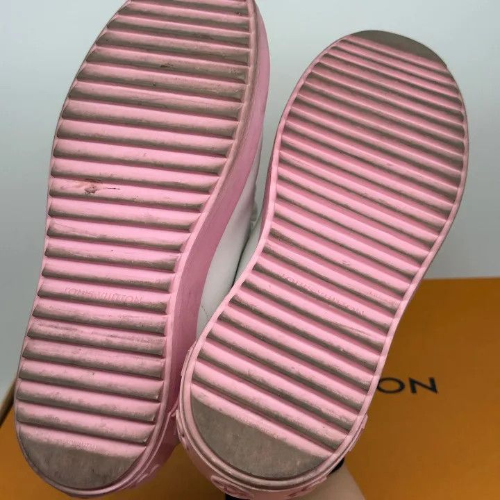 Louis Vuitton Louis Vuitton Time Out Low-Top Sneakers in White Pink 0079 Size US 6 / IT 36 - 3 Thumbnail