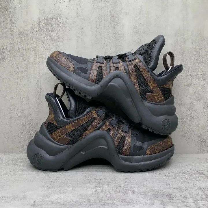 Louis Vuitton Louis Vuitton Archlight Sneakers for Women in Black 0079 Size US 7 / IT 37 - 2 Thumbnail